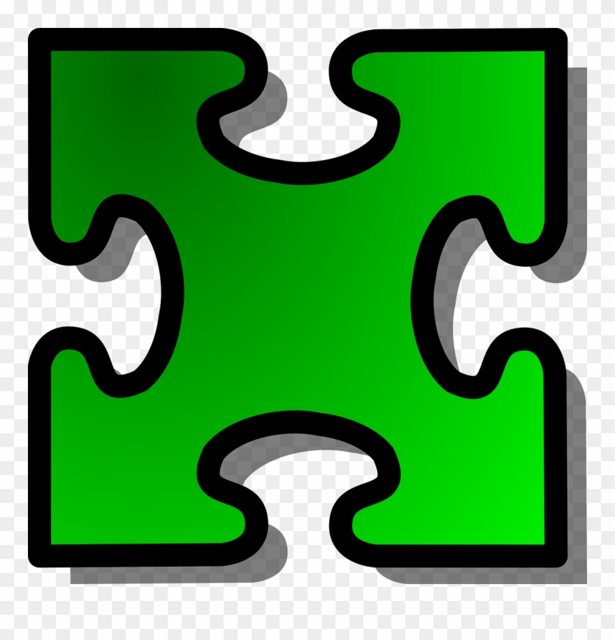 This Free Clip Arts Design Of Green Jigsaw Piece 3 - Puzzle Pieces Clip Art - Png Download