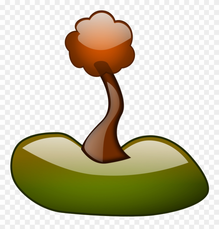 Cartoon Orange Tree - Clip Art - Png Download