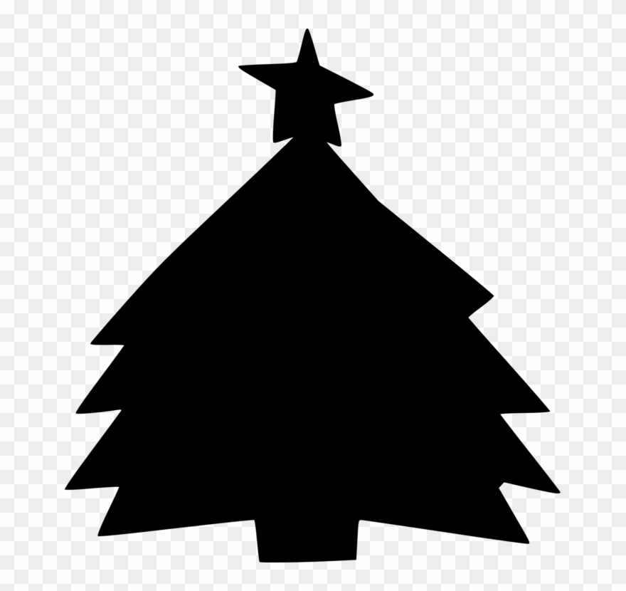 All Photo Png Clipart - Black Christmas Tree Template Transparent Png