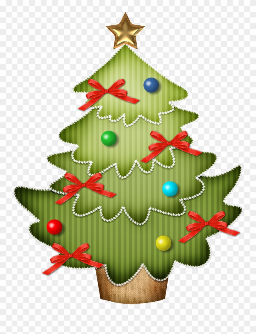 Christmas Tree Clip Art Christmas Tree Clipart, Christmas - Shiny Star - Png Download