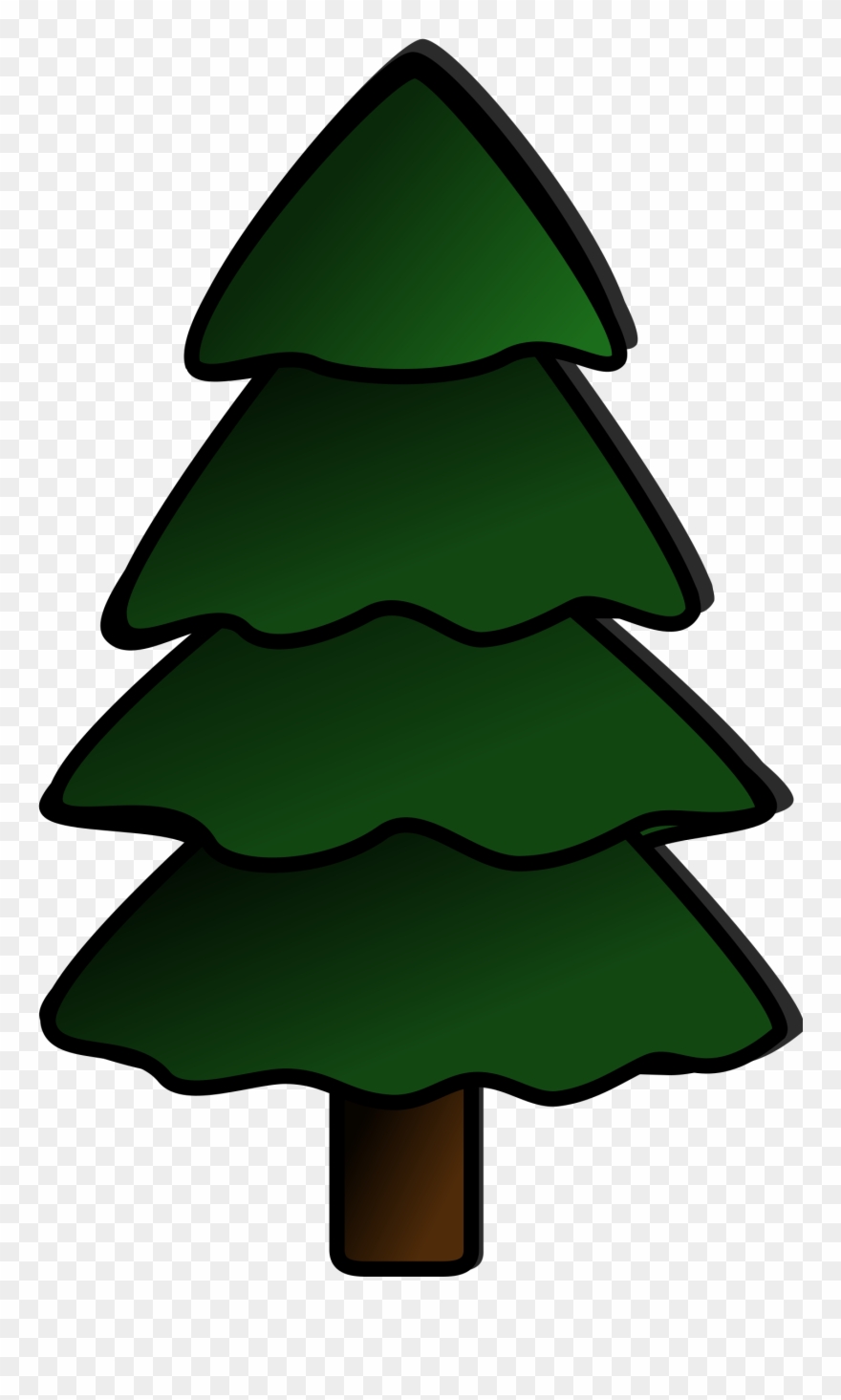 Tree Svg Vector File, Vector Clip Art Svg File - Pine Tree Clipart - Png Download