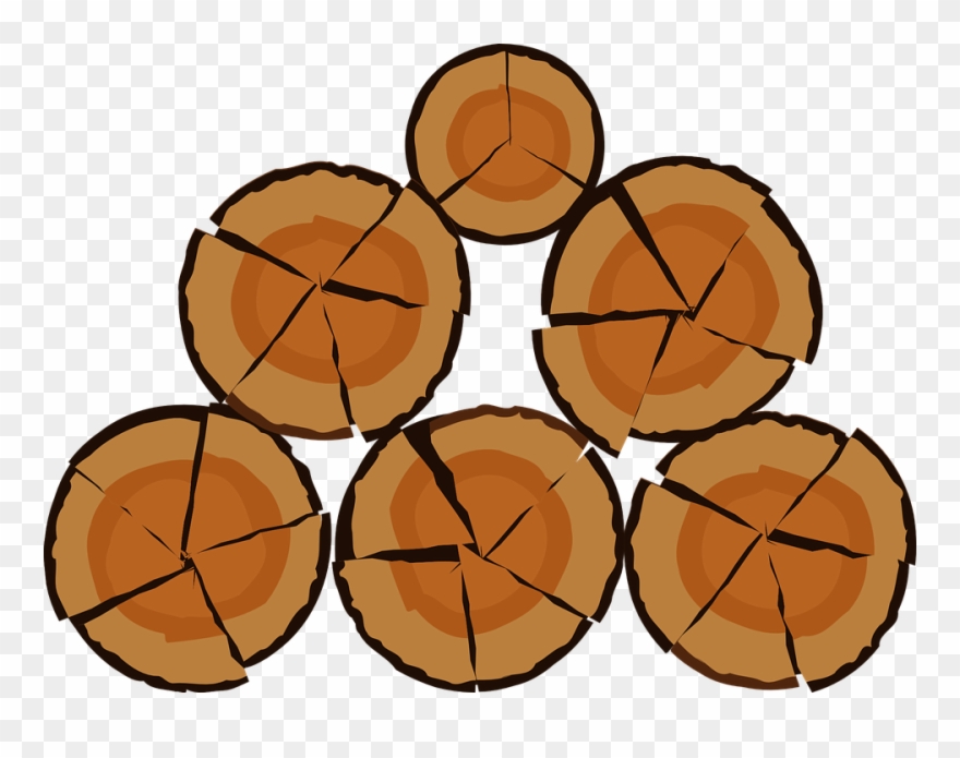 Cliparts Lumber Logs - Wood Pile Vector - Png Download