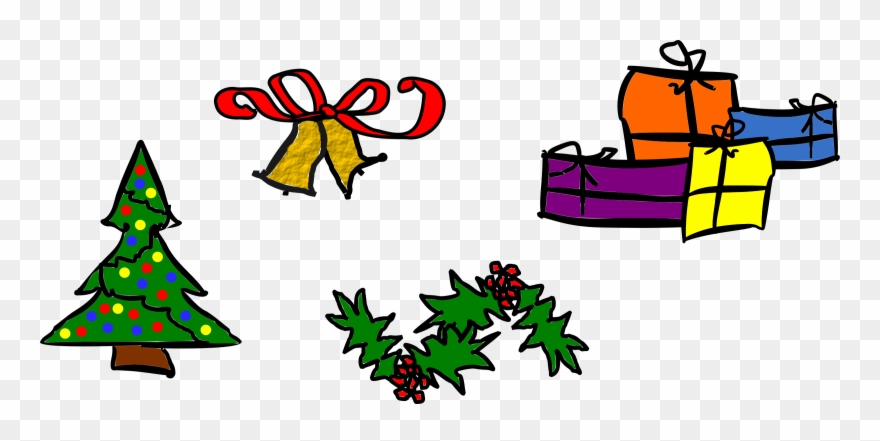 Christmas Day Christmas Tree Clip Art Christmas Gift - Christmas Motifs Free - Png Download