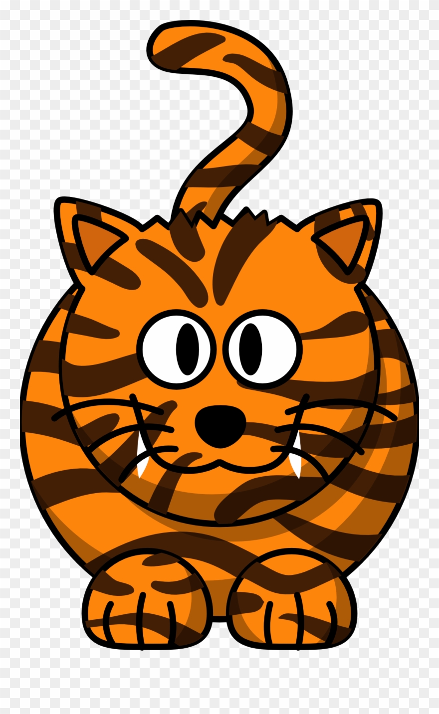 Cartoon Tiger Animal Xmas Christmas - Animals Images Cartoon Png Clipart