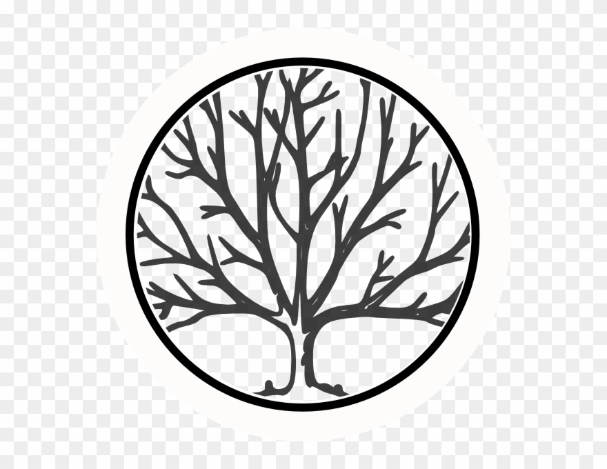 Clipart Transparent Download Black And White Oak Tree - Free Winter Tree Clip Art - Png Download