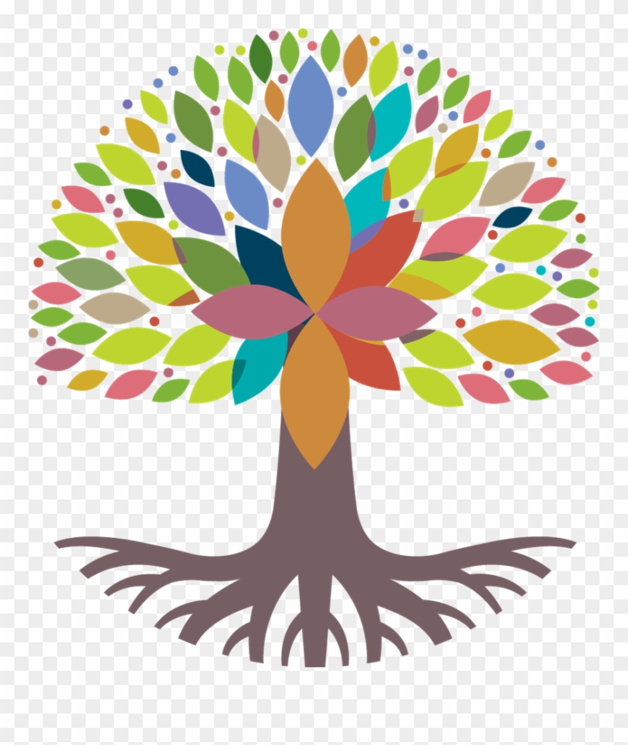 Tree Clipart School - Tree With Roots Clipart Png Transparent Png