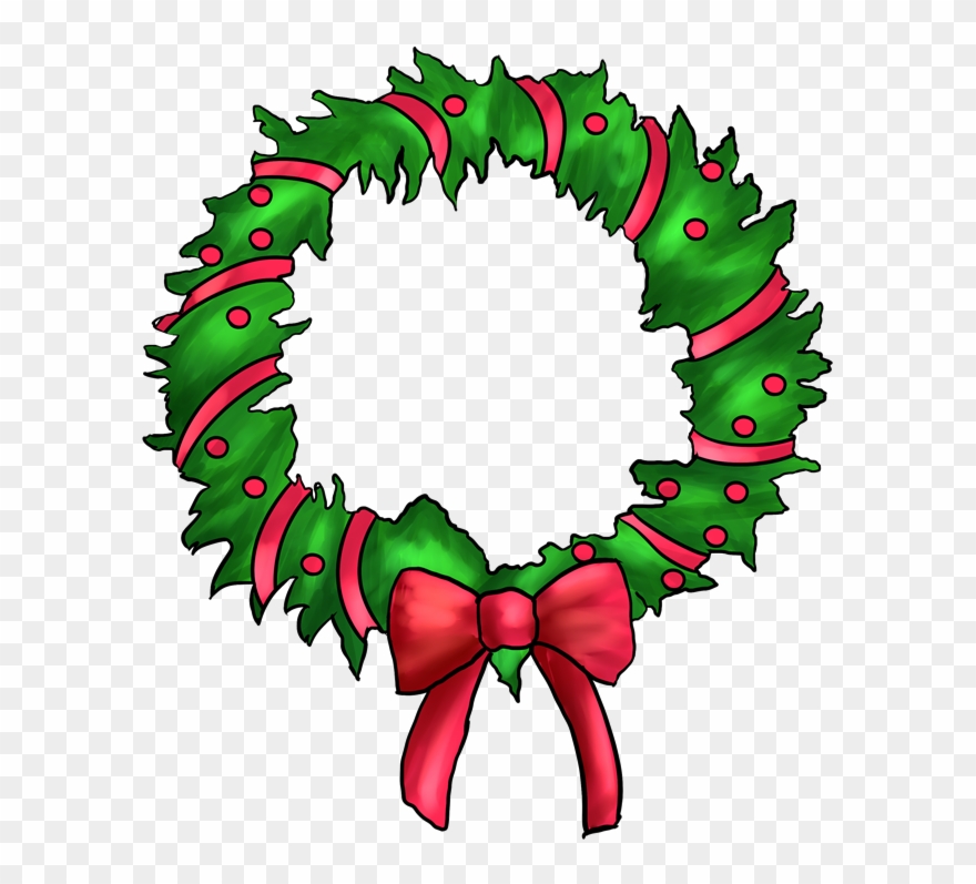 Free To Use Public Domain Christmas Clip Art - Wreath - Png Download