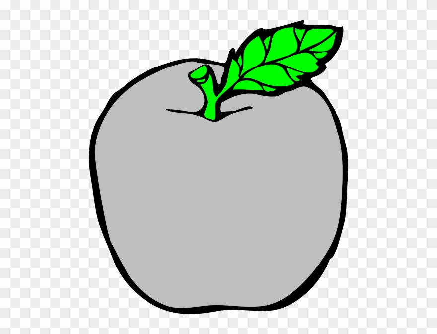 Png Transparent Library Silver Clip Art At - Apple Drawing Black And White