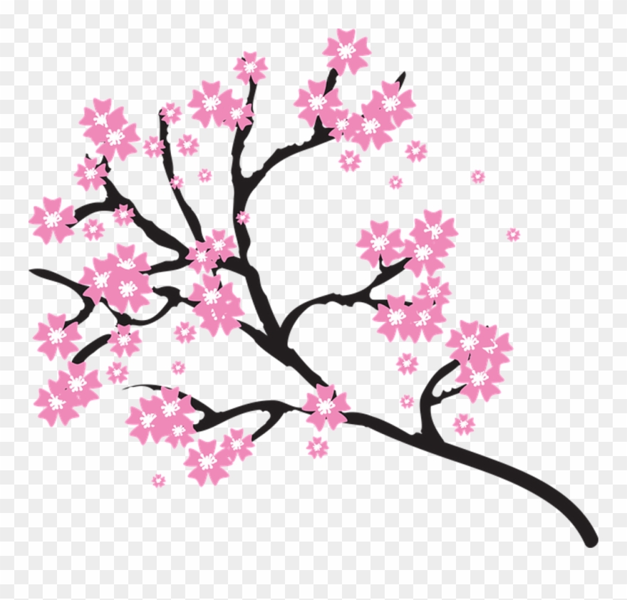 Japanese Cherry Blossom Clip Art - Blossoms Clipart - Png Download