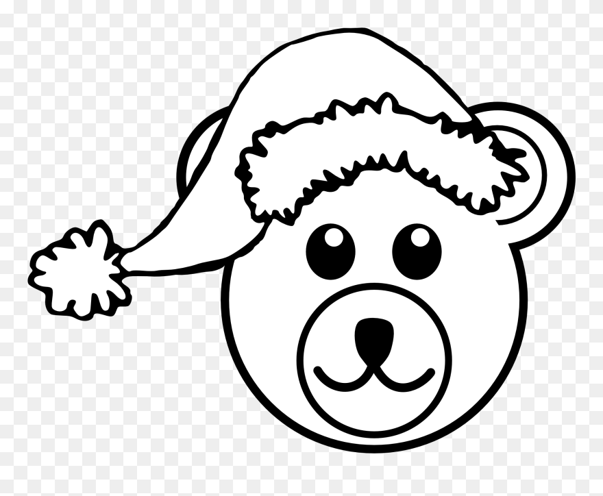 Christmas Coloring Book Clip Art - Cartoon Clipart Black And White - Png Download