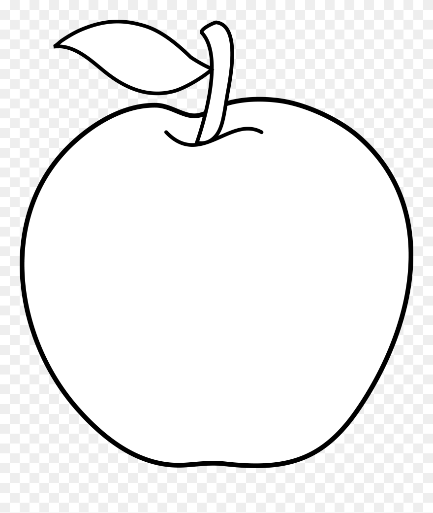 Apple Tree Clipart - Clip Art Fruit Black And White - Png Download