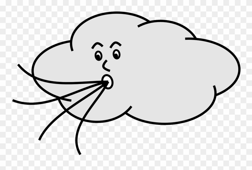 Banner Transparent Stock Wind Blowing Cloud Panda - Cartoon Wind Blowing Clipart