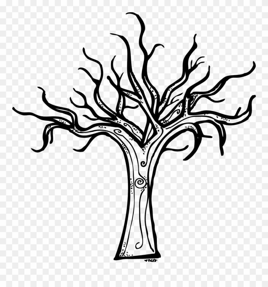 Black And White Dead Tree Clipart Cliparts And Others - Bare Tree Clip Art Black And White - Png Download