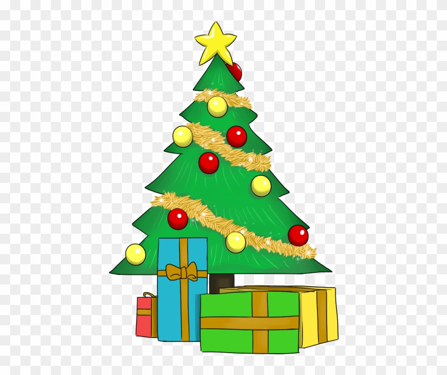 Free To Use Public Domain Christmas Tree Clip Art - Christmas Tree And Presents Clipart - Png Download