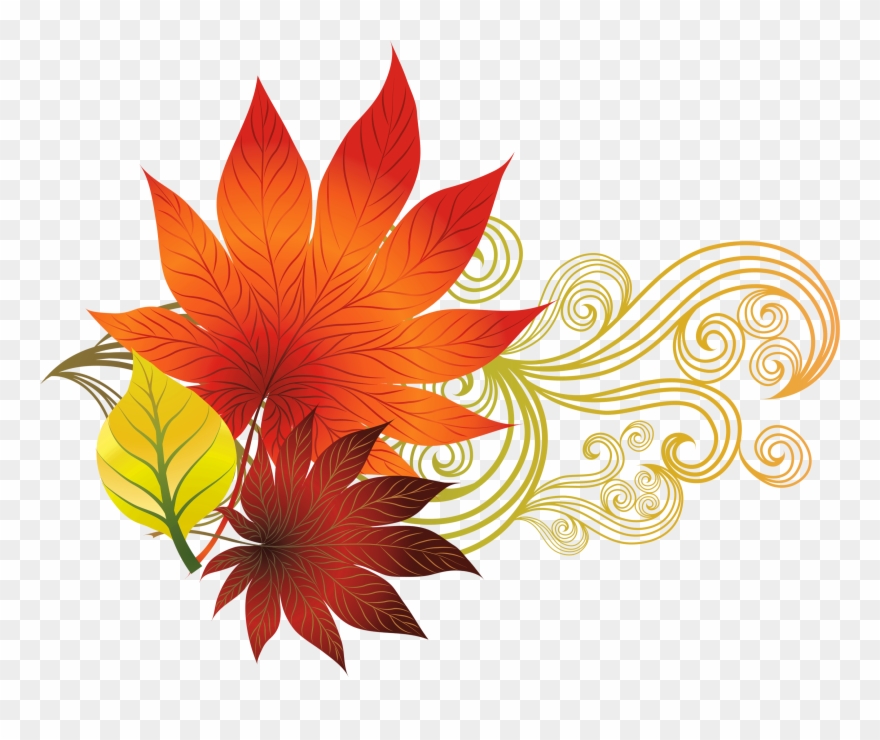 Free Fall Clip Art Free Synkee - Fall Leaves Music Notes - Png Download