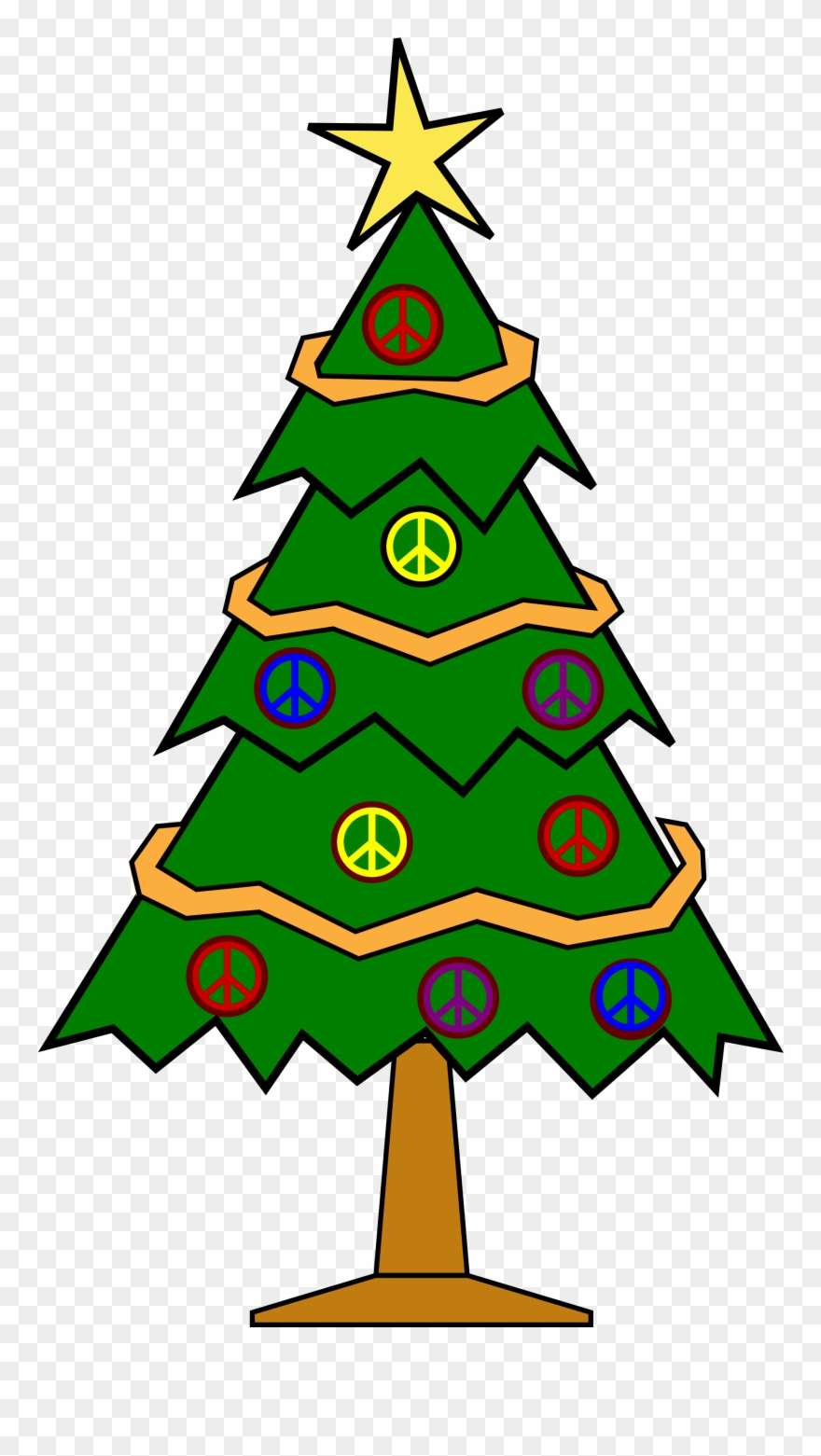 Clipart Transparent Stock Christmas Tree And Presents - Merry Christmas Tree Drawing - Png Download
