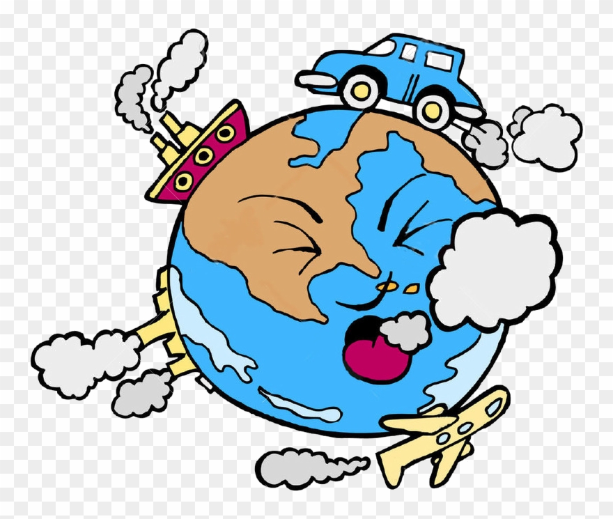 Cutting Down Trees, Trees Make Water Vapor, Which Leads - Air Pollution In Cartoon Clipart