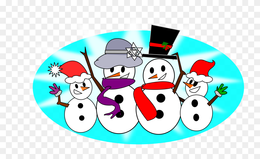 Clip Art Christmas Snowman Family Drawing - Snowman Family Svg - Png Download