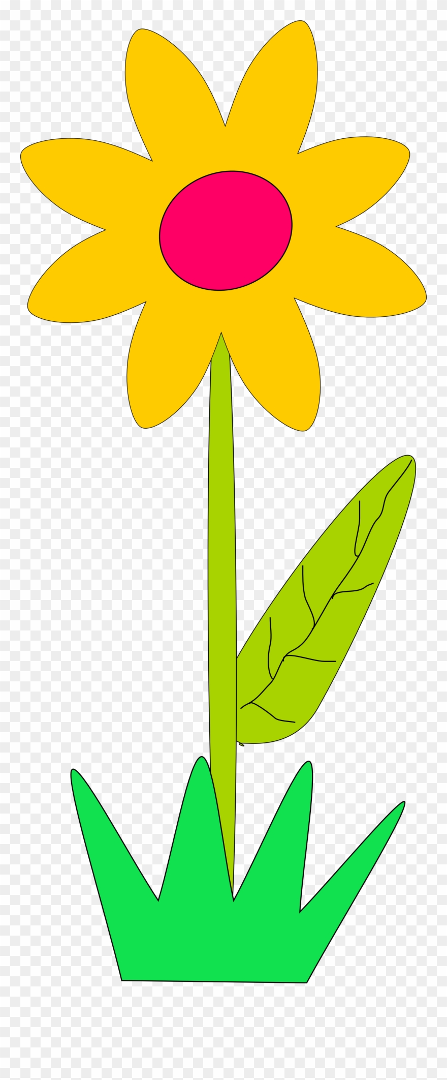 Big Flower Clip Art Cliparts - Spring Flowers Clip Art - Png Download