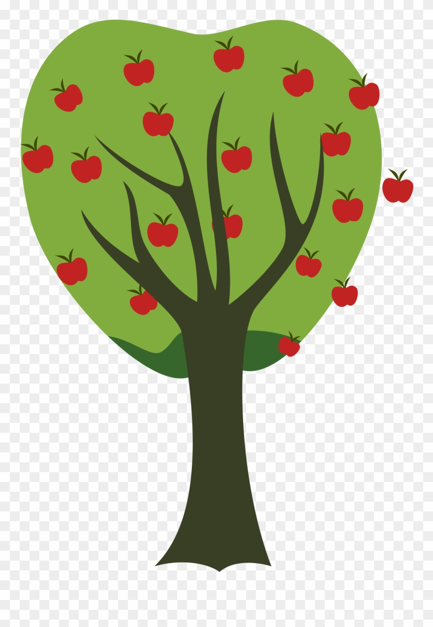 Clipart Apple Trees Black And White - Apple Tree Clipart Png Transparent Png
