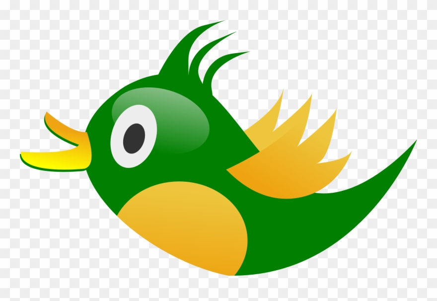 Clip Art Peace Peace Dove Twitter Bird - Yellow And Green Bird Cartoon - Png Download
