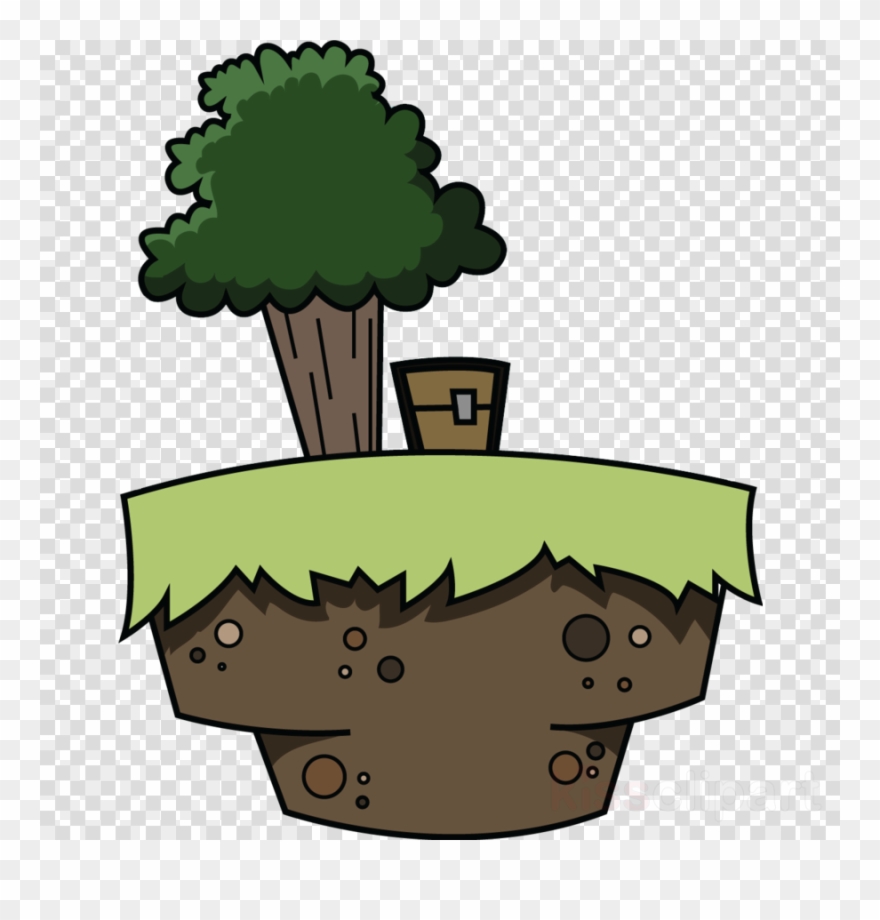 Download Skyblock Island Png Clipart Minecraft Clip - Minecraft Skyblock Png Transparent Png