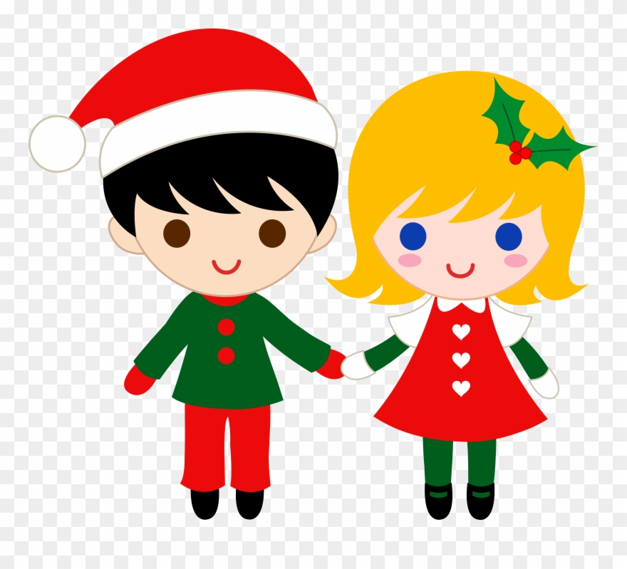 Cute Christmas Kids Clip Art - Christmas Love Throw Blanket - Png Download