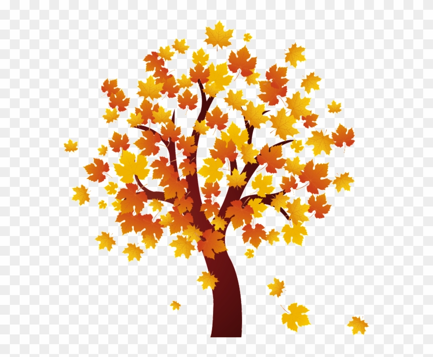 Fall Tree Clip Art - Autumn Tree Clip Art - Png Download