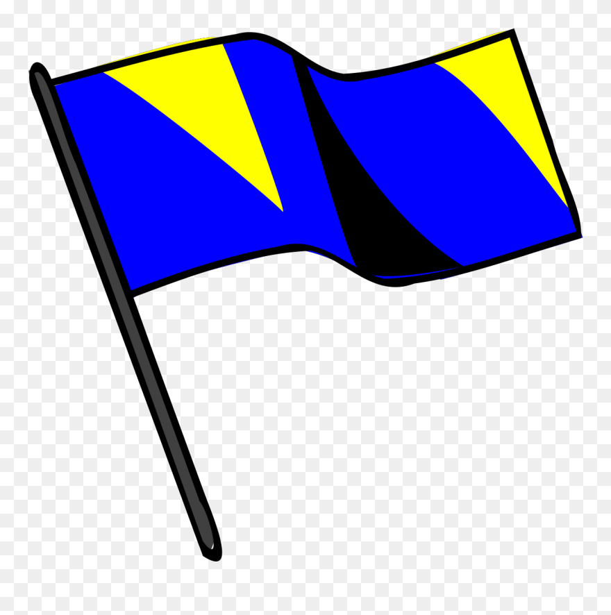 Blue Black And Gold Flag Clipart
