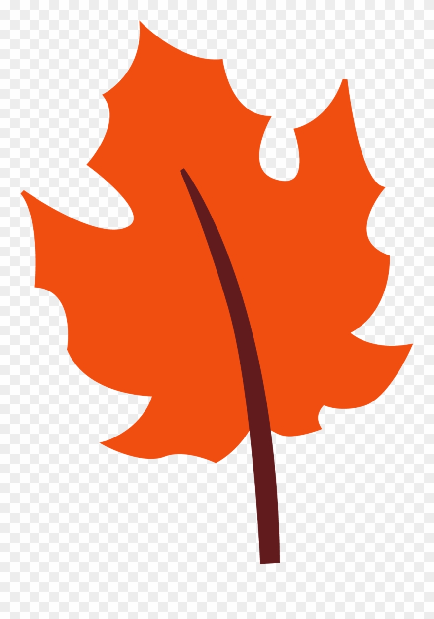 Maple Leaf Clipart Cute - Fall Leaves Clipart Orange - Png Download