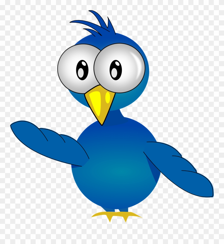 Bird Cartoon Clip Art Images Pictures - Zazzle Big-eyed Blue Cartoon Bird Keychain - Png Download