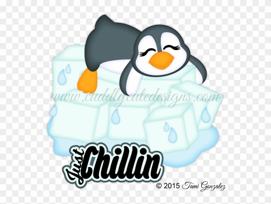 Just Chillin Winter Snow, Winter Christmas, Layout - Scrapbooking Clipart