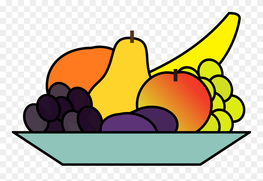 Food Clip Art Images - Bowl Of Fruits Clip Art - Png Download