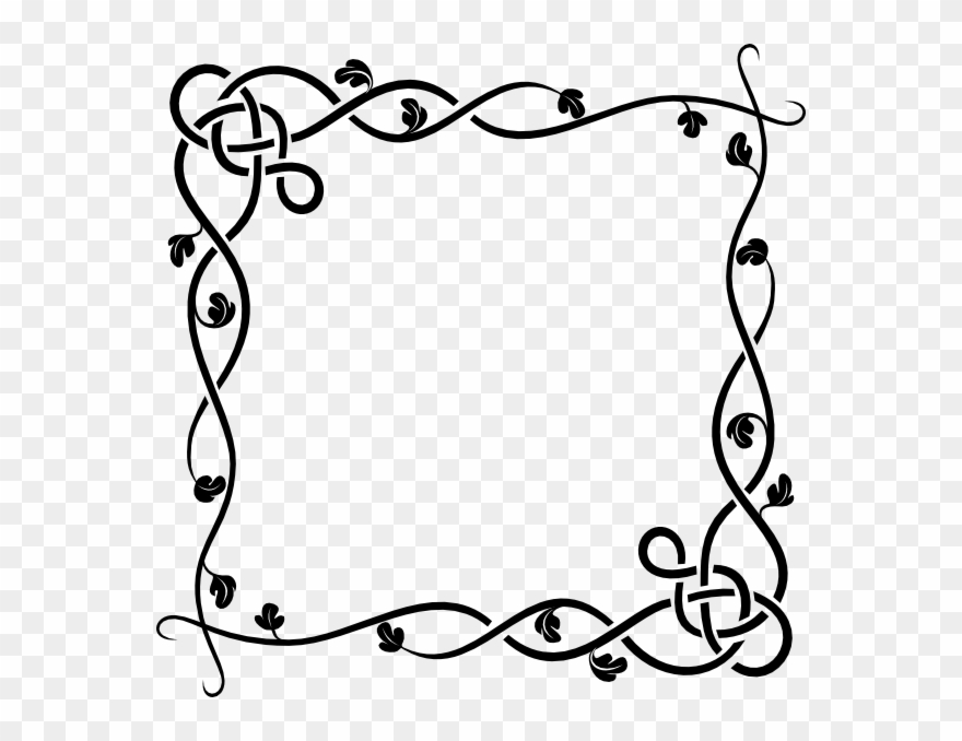 Free - Simple Flower Border Clipart - Png Download