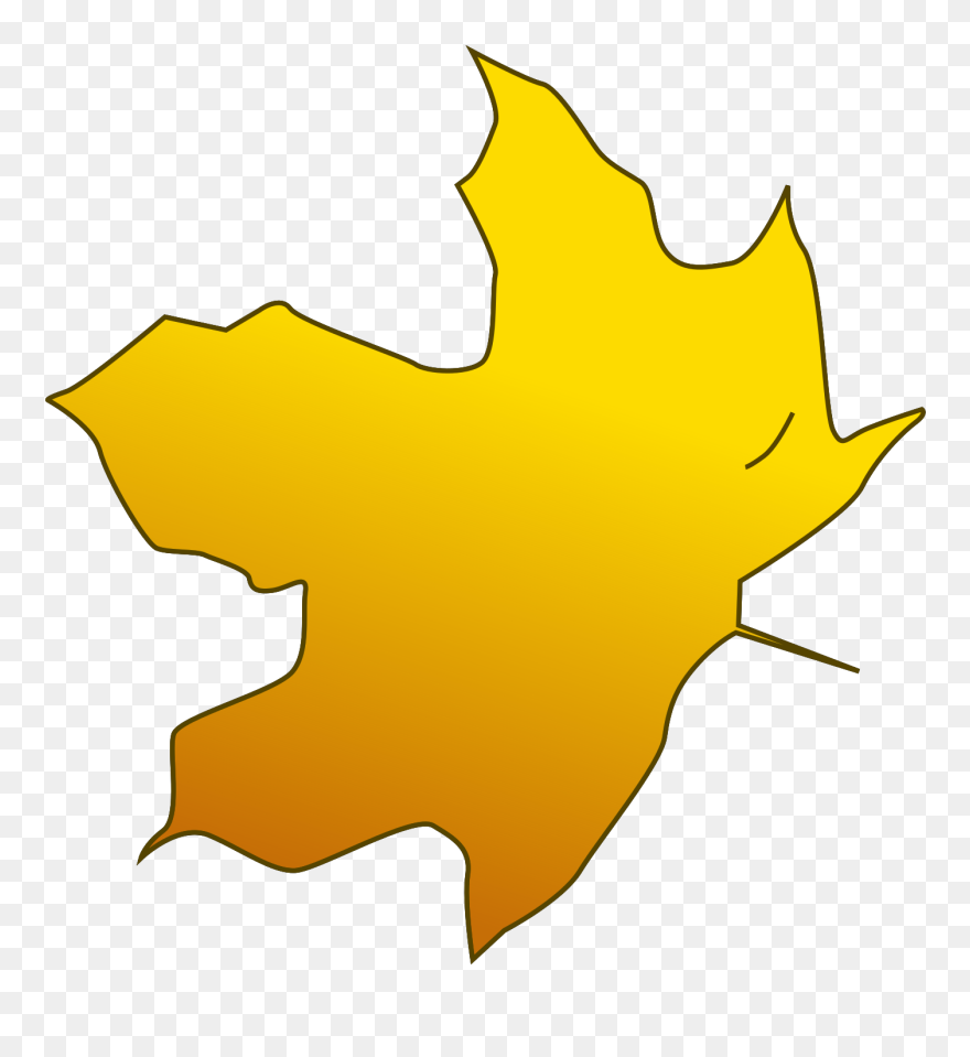 Illustration Of A Yellow Autumn Leaf - Yellow Leaves Clipart - Png Download