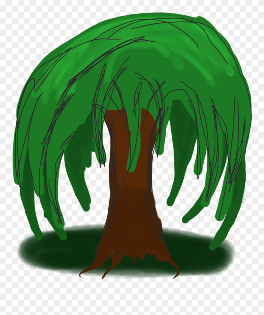 Cartoon Willow Tree - Weeping Willow Trees Cartoon Clipart