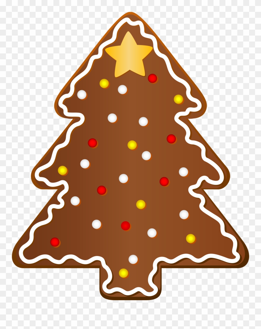 Orange Clipart Christmas - Gingerbread Christmas Tree Clipart - Png Download