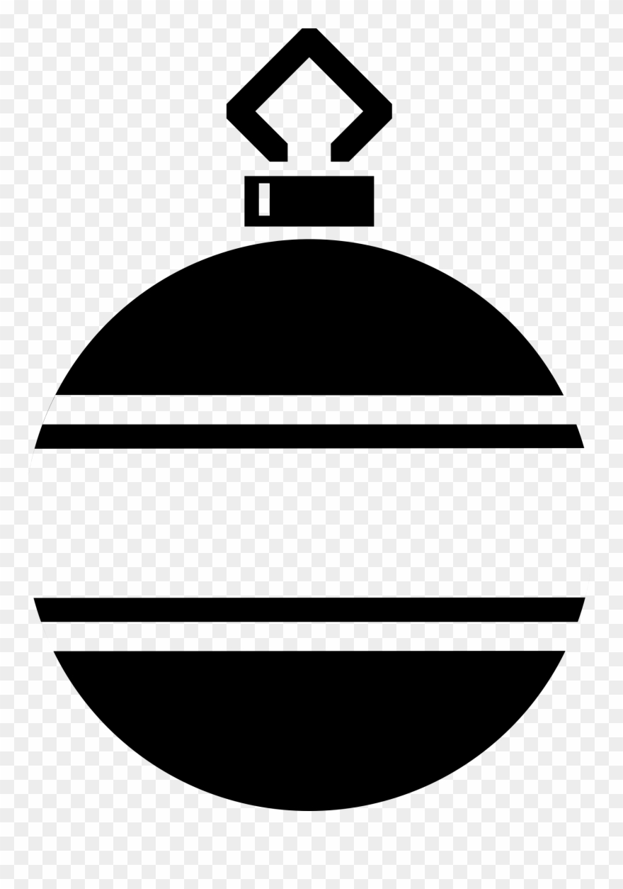Clip Art Christmas Christmas Tree Public Domain Christmas - Bauble Silhouette - Png Download