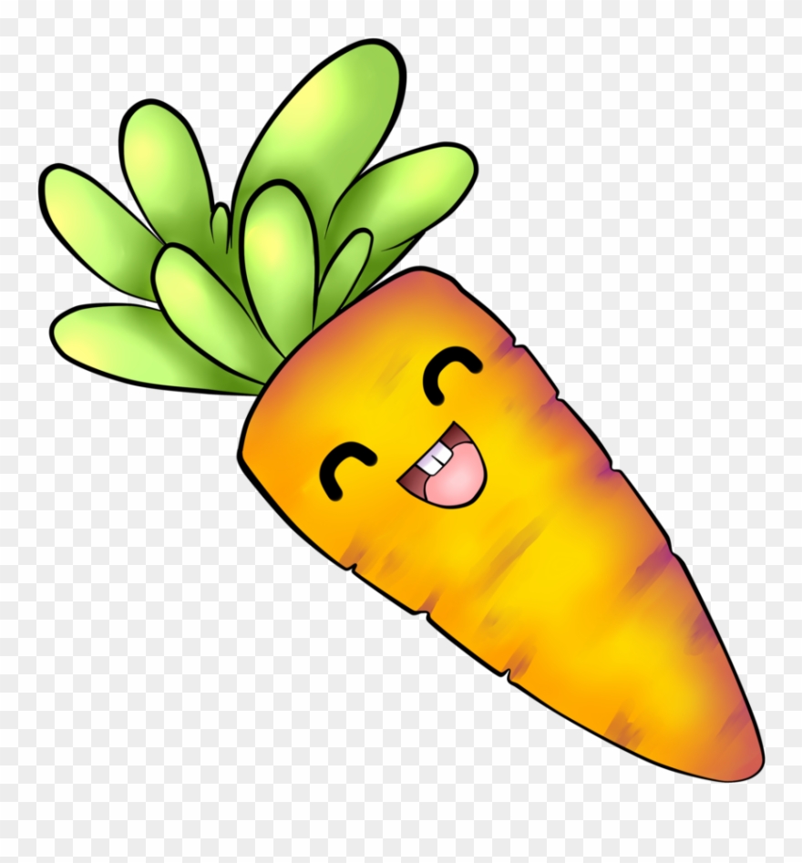 Cute Carrot Clipart Clip Art Of Carrot Clipart - Dibujo De Una Zanahoria A Color - Png Download