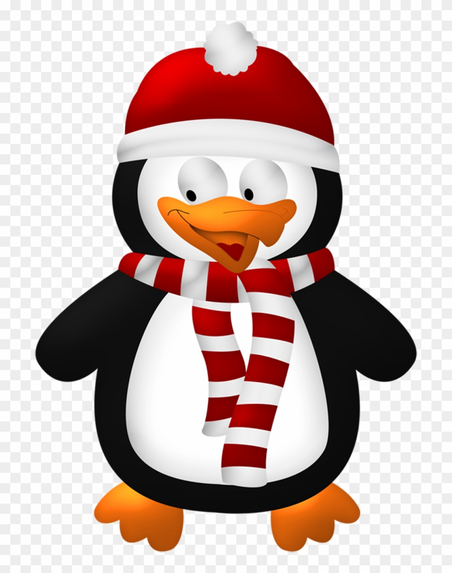 Penguin Clip Art Transparent Background - Christmas Penguin Transparent Background - Png Download