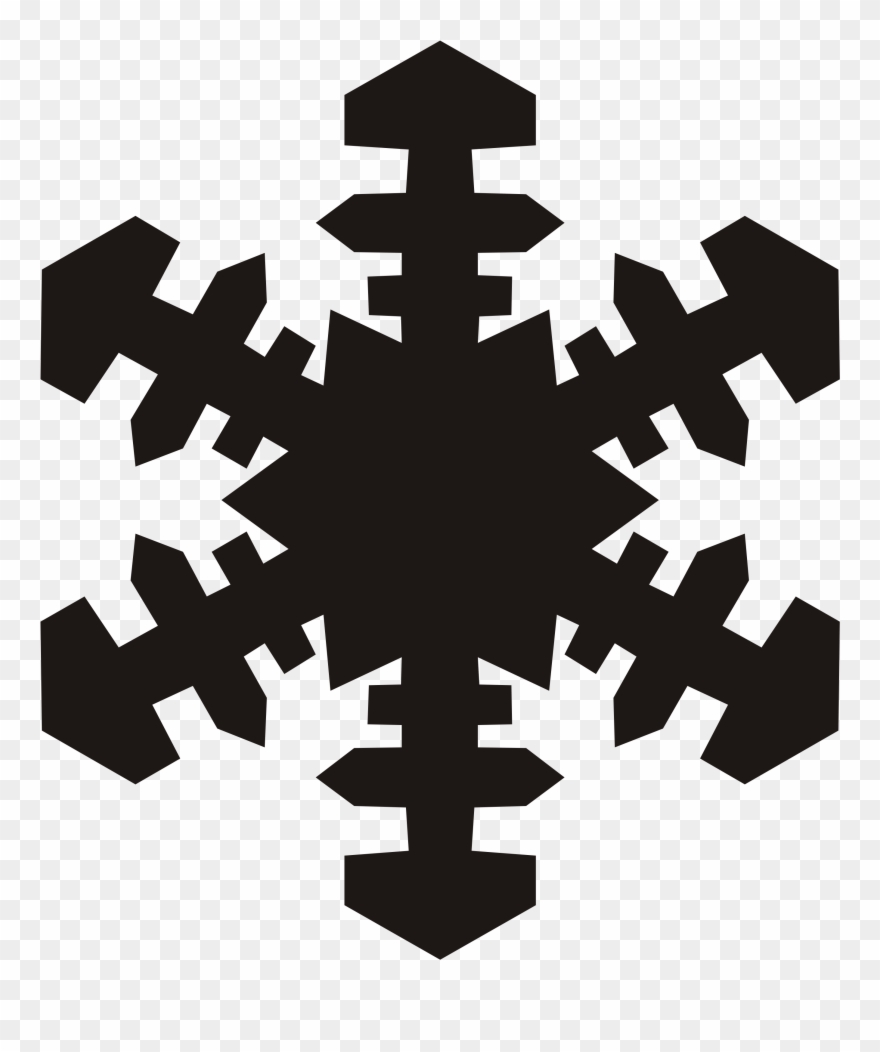 Snowflake Christmas Xmas Holiday Art - Copo De Nieve Silueta Clipart