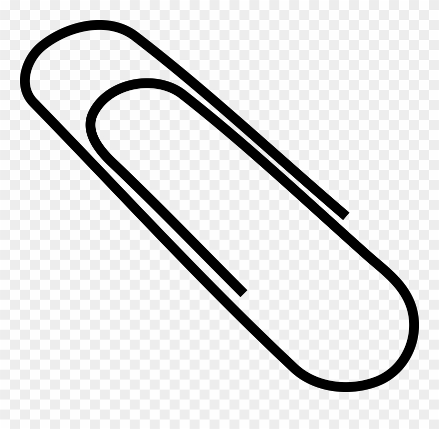 Clip Art Transparent A Clip Paper - Paper Clip Black And White Clipart - Png Download