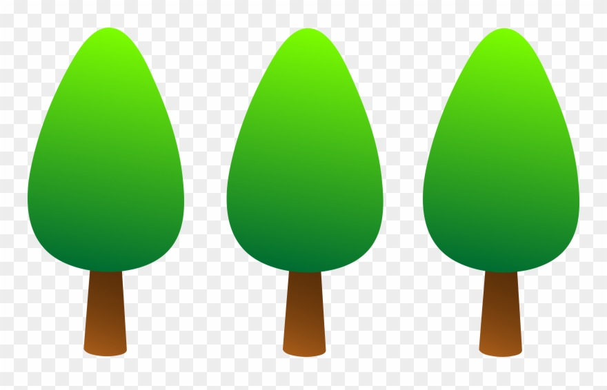 Cute Round Green Trees - Clip Art Trees Simple - Png Download
