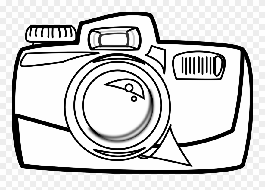 More From My Site - Clip Art Black And White Camera - Png Download