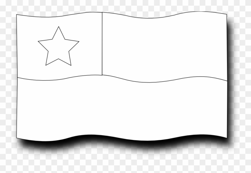 Chilean Flag Suparedonkulous Flagartist Flag Art Clip - Line Art - Png Download