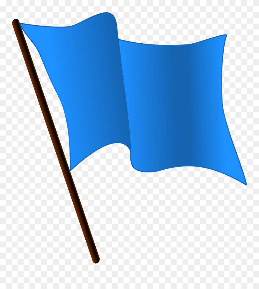 Top Flag Clip Art Free Clipart Spot - Clip Art Blue Flag - Png Download