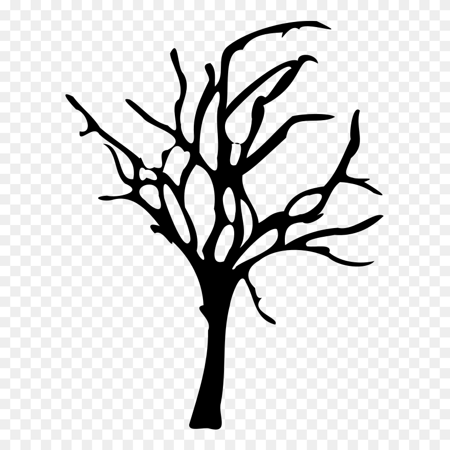 Silhouette Tree Art - Dead Tree Vector Png Clipart