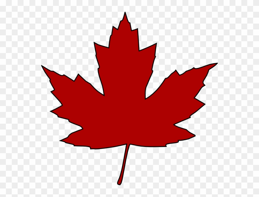 Maple Leaf Silhouette Clipart 5 By Victoria - Red Maple Leaf - Png Download