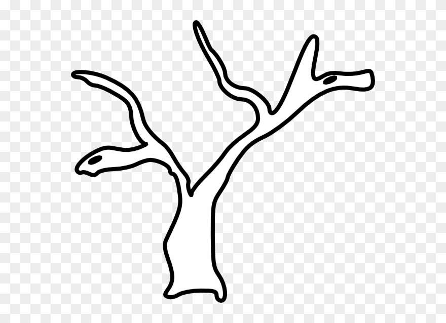 Tree Branch Black And White Clipart - Png Download