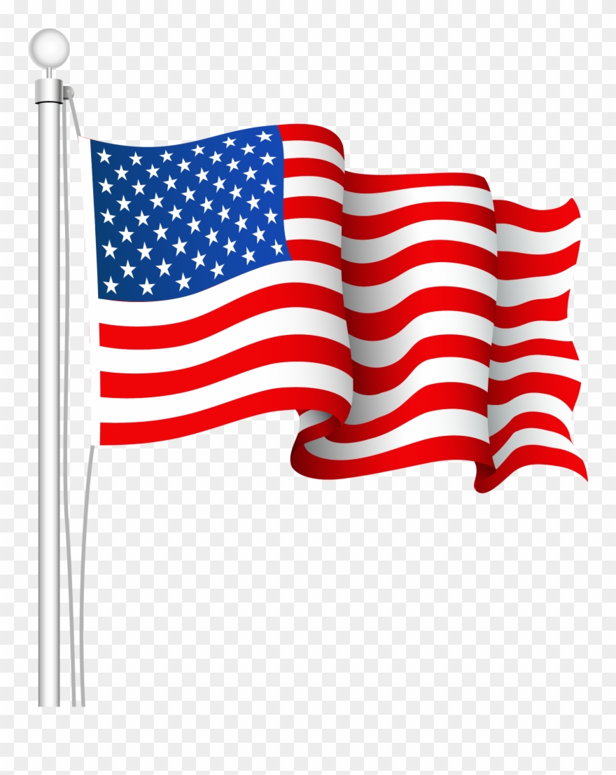 Flag Clip Art Flag Clipart Fans - American Flag Png Clipart Transparent Png